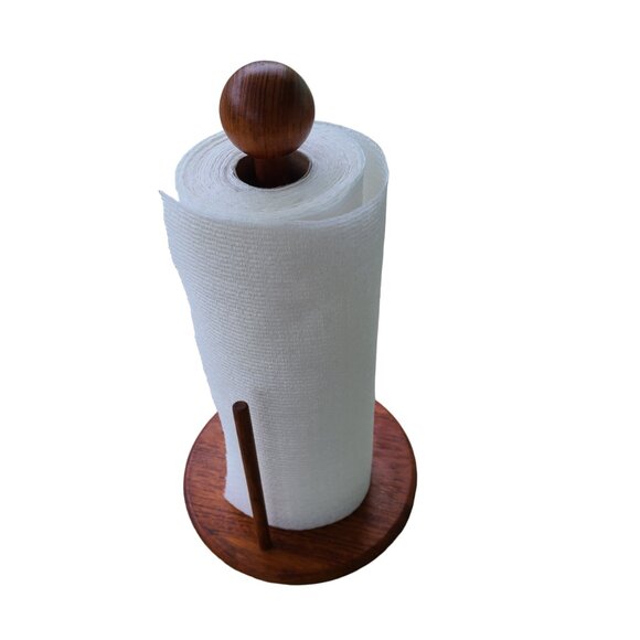 Teakwood Paper Towel Holder - Vintage - Picture 5 of 6